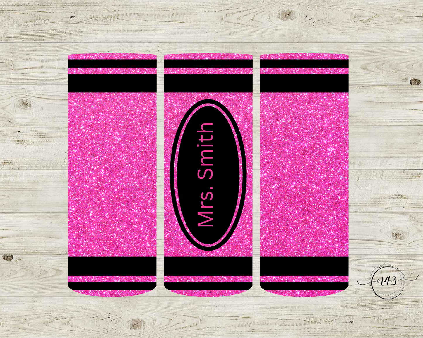 Pink Crayon With Name