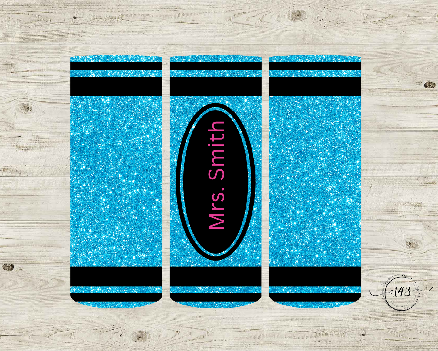 Blue Crayon With Name