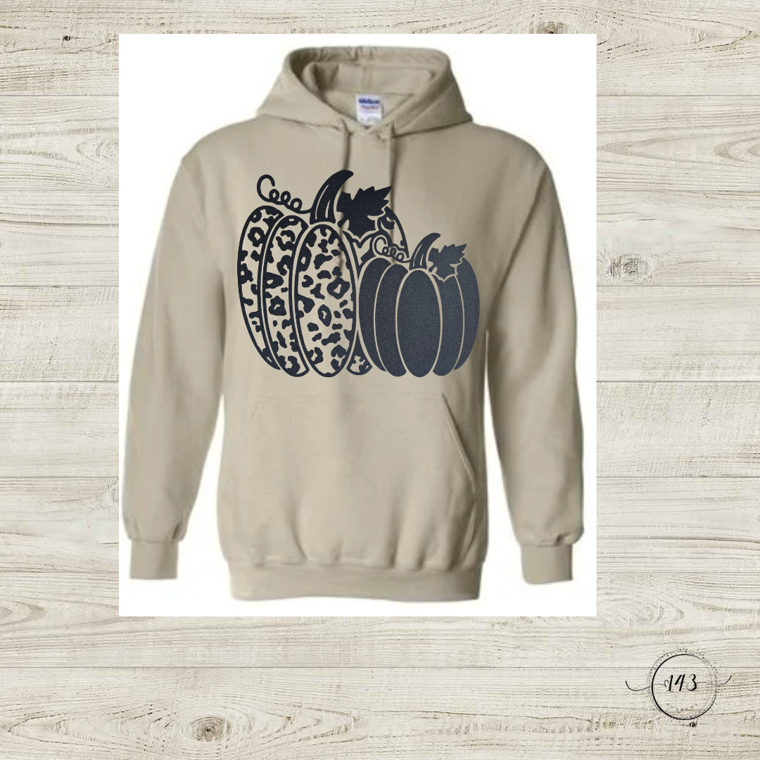 2 Pumpkins 1 Leopard Print Hoodie
