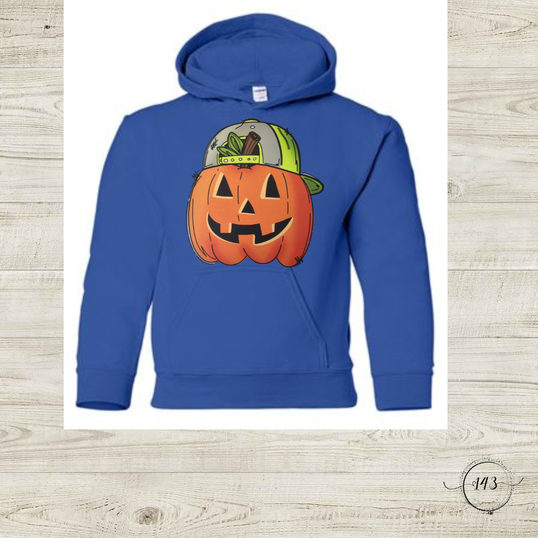 Boys Pumpkin with a Hat Hoodie