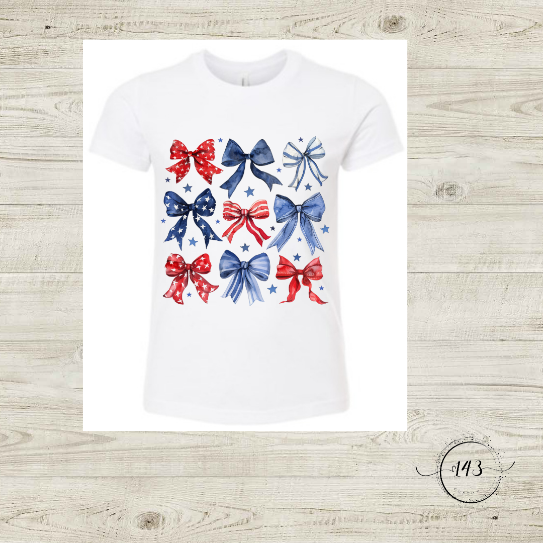 Red, White and Blue Bows