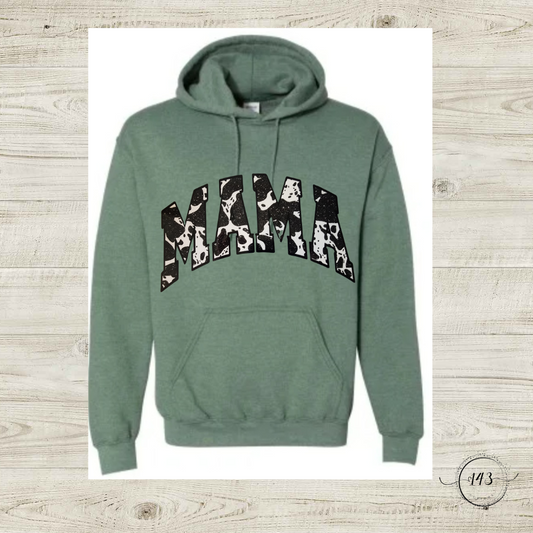 Cow Print Mama Hoodie