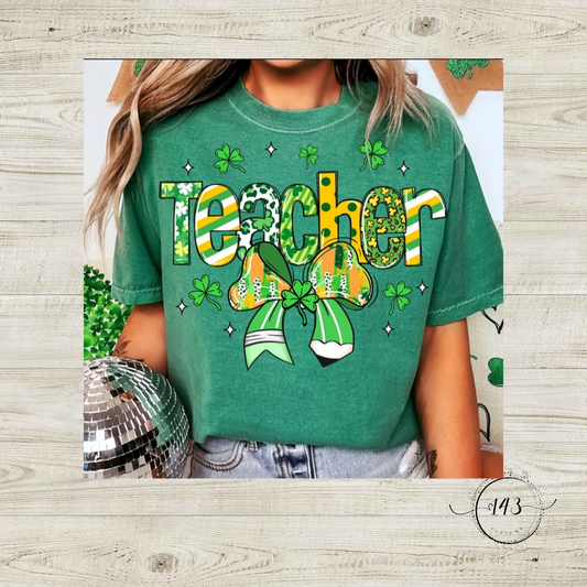 St. Patricks Day Teacher Bow