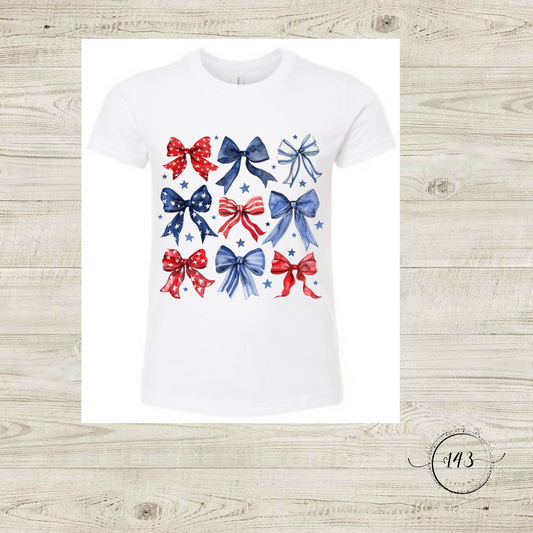 Red, White and Blue Bows