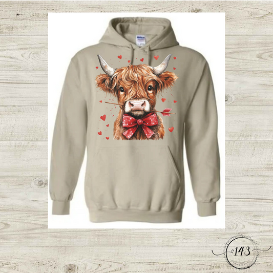 Cow with Hearts Hoodie