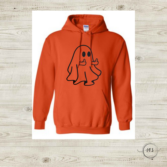 Ghost with Middle Finger Hoodie