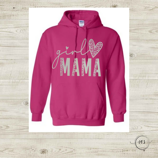 Girl Mom Leopard Hoodie