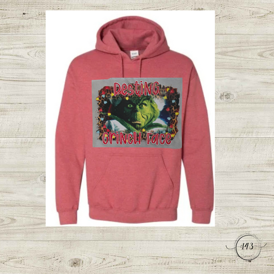 Resting Grinch Face Hoodie