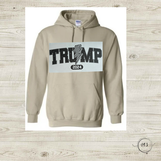 Trump 2024 with Lightning Bolt Hoodie