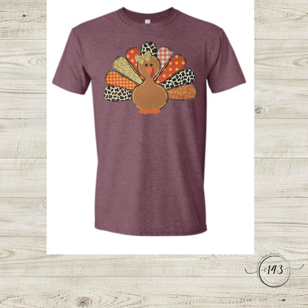 Kids Turkey With Bow